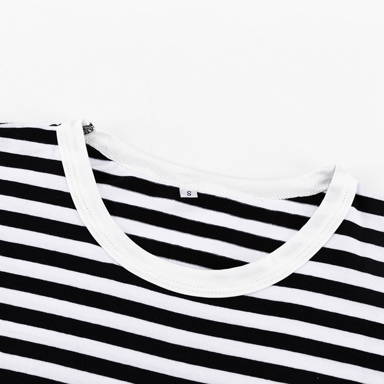 Trendy Striped Round Neck Long Sleeve Shirt