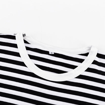 Trendy Striped Round Neck Long Sleeve Shirt