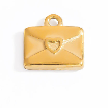 Stainless Steel DIY Enamel Pendant Accessories - 18K Gold Color Retention