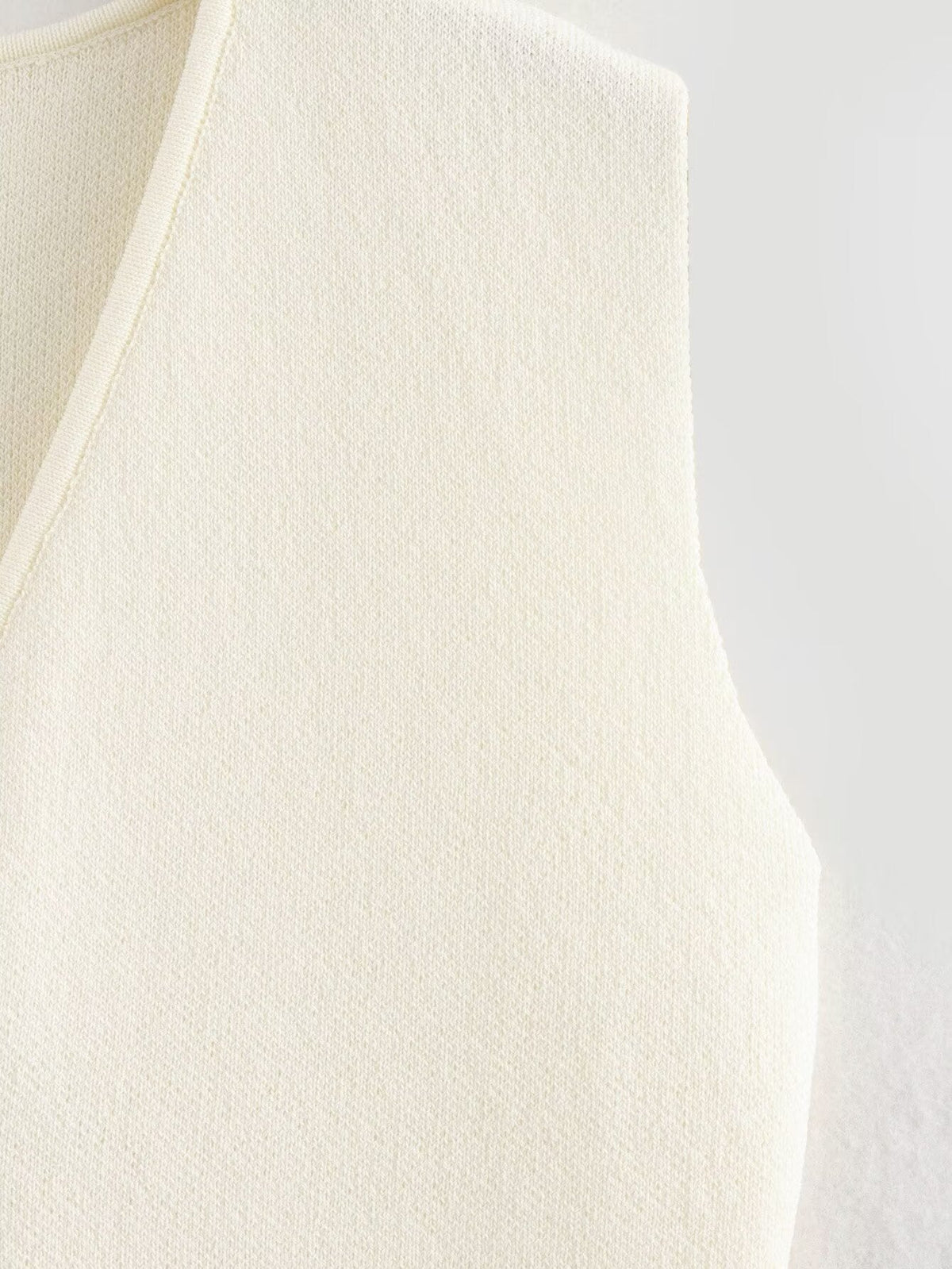 Casual Solid Color Button Down Knit Vest