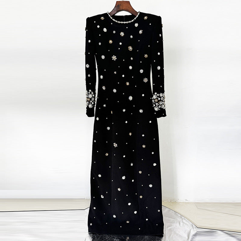 Casual Long Dress Elegant Fit With Embellishments