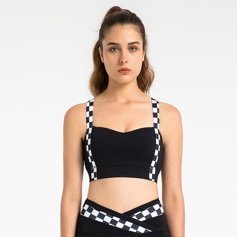 High Strength Professional Sports Underwear Women'S Shockproof Running Gathered And Shaped Anti Sag Shock Absorbing Bra Fitness Vest