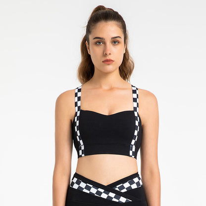 High Strength Professional Sports Underwear Women'S Shockproof Running Gathered And Shaped Anti Sag Shock Absorbing Bra Fitness Vest