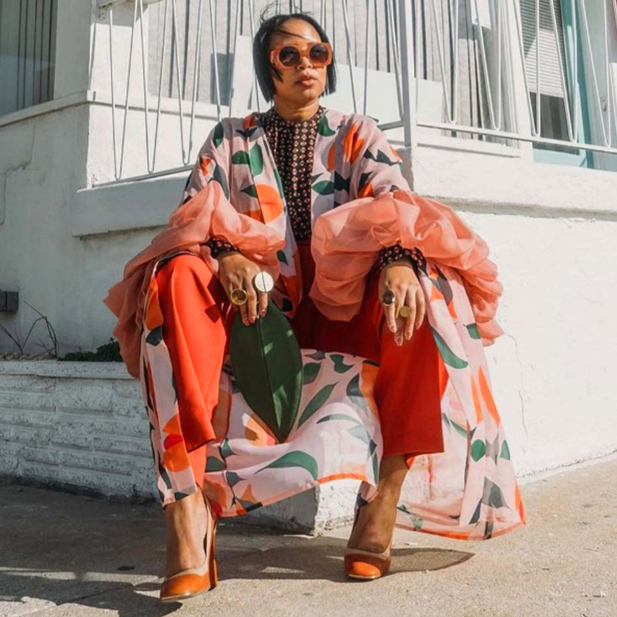 Beach Vacation Loose Fit Printed Cardigan