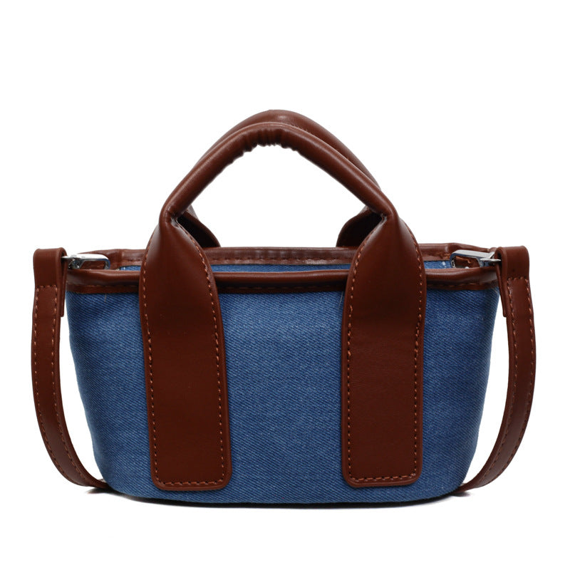 Trendy Color Block Canvas Tote Bags for Casual Commuting