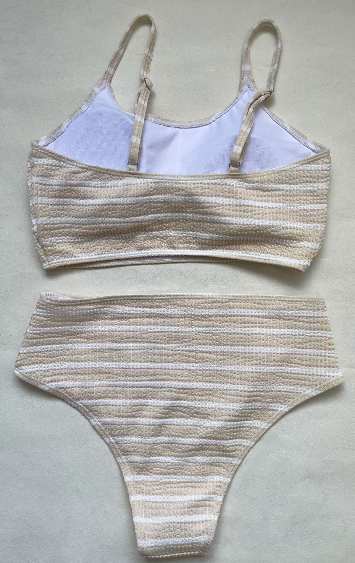 2PCS Striped Slim Spaghetti Swimwear