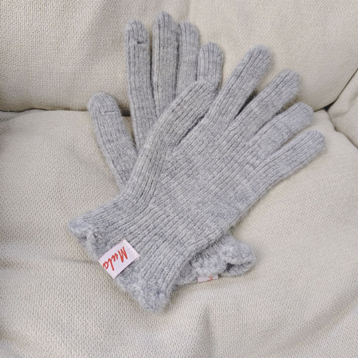 Soft Ribbed Solid Color Warm Knit Gloves