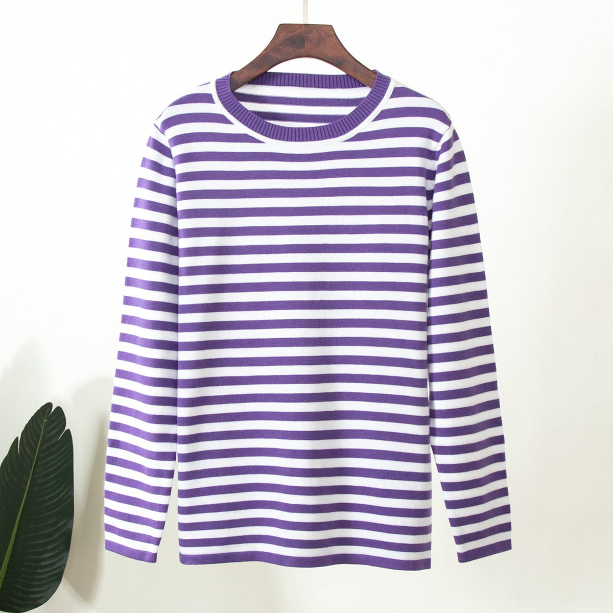 Classic Striped Knit Sweater for Women