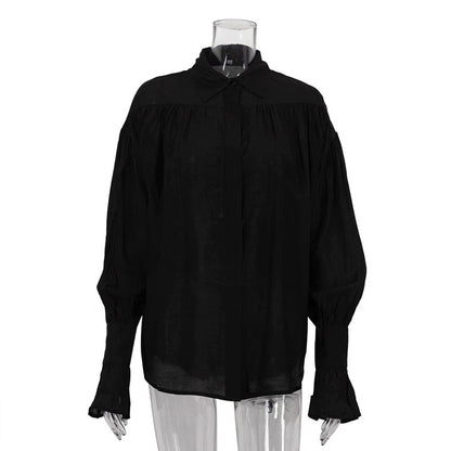 Chic Classic Long Sleeve Button-Up Blouse