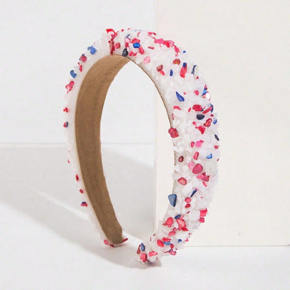 Baroque Colorful Gemstone Headband Trendy Fashion Accessory
