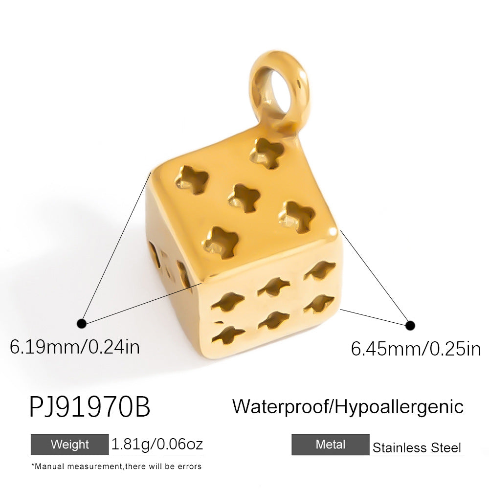 Stainless Steel DIY Enamel Pendant Accessories - 18K Gold Color Retention