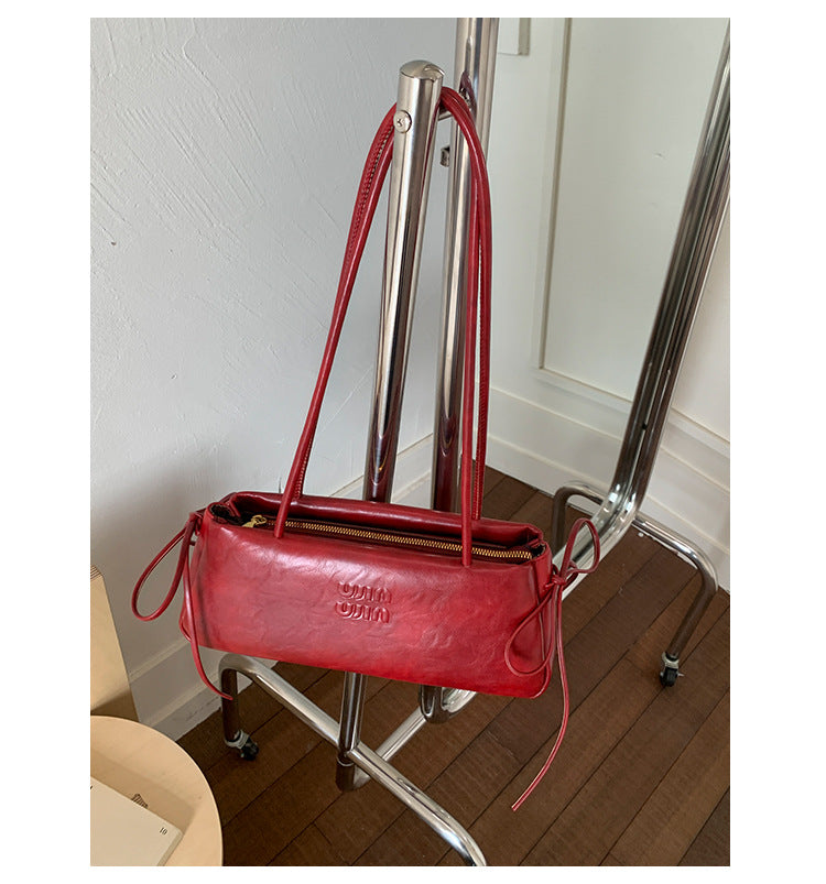 Trendy Soft Leather Tote Bag Large Capacity Shoulder Bag