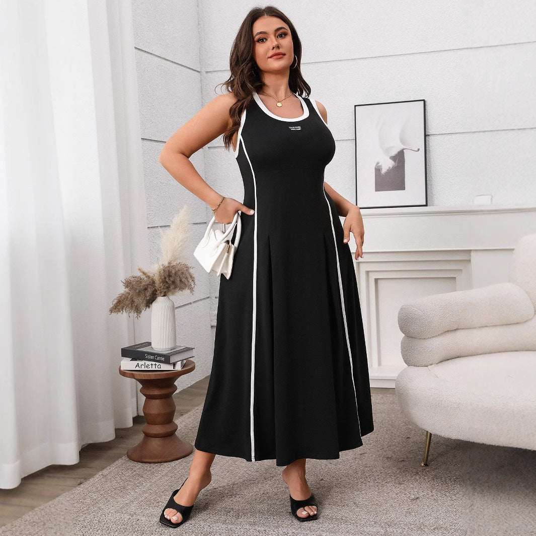 Elegant Casual Maxi Dress With Abstract Print