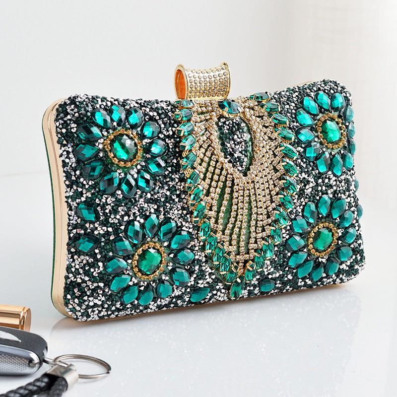 Rhinestone Clutch Evening Bag Stylish Vintage Party Handbag
