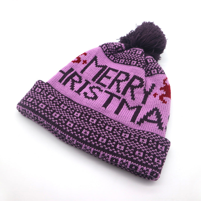Trendy Thicken Plush Windproof Christmas Beanie Cap