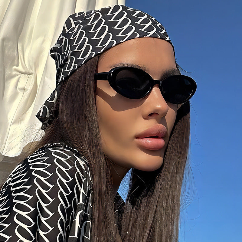 Retro Vintage Oval Sunglasses Stylish PC Frame Sunglasses