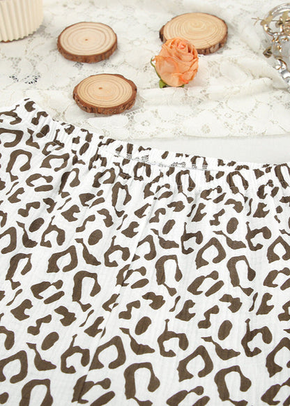 Animal Print Lounge Set In Soft Brown Fabric