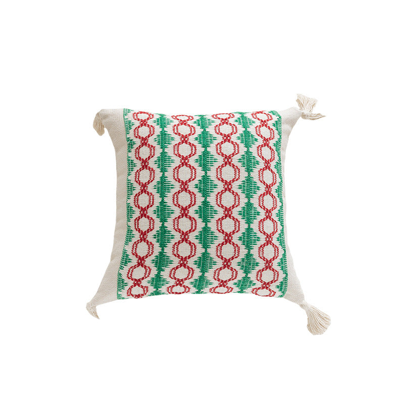 Minimalist Christmas Jacquard Tassel Cushion Covers