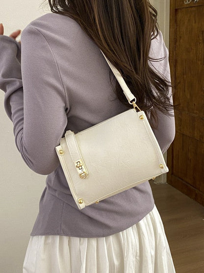 Trendy Candy Color Mini Tote Bag Stylish Commuter Bag