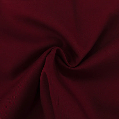 Burgundy V-Neck Long Sleeve Suit Jacket and Pencil Skirt Set