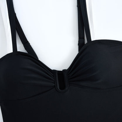 Sexy Color Block One-Piece Swimsuit