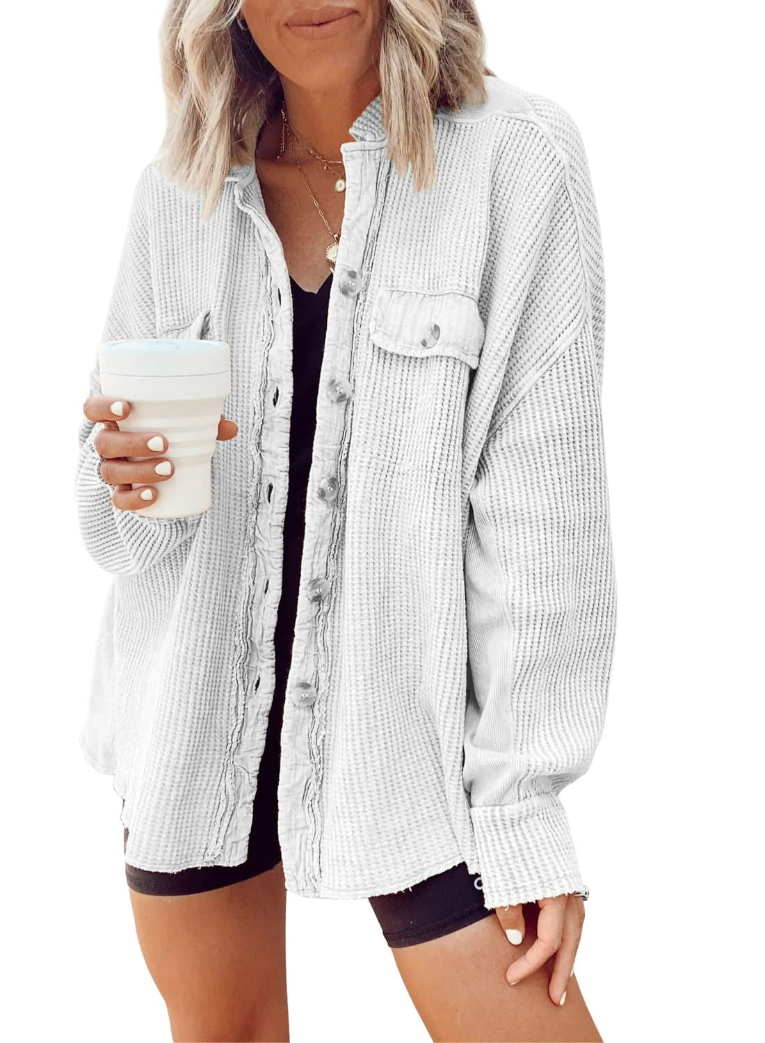 Autumn New Coat Fashion Casual Lapel Pocket Stitching Irregular Shirt Jacket Women