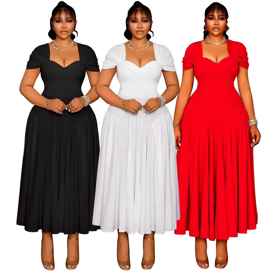 Elegant Plus Size Strapless Maxi Dress For Women