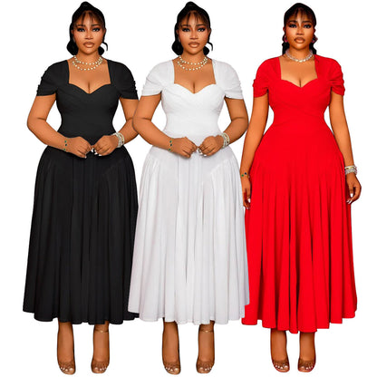 Elegant Plus Size Strapless Maxi Dress For Women