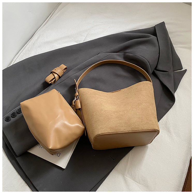 Retro Bucket Bag for Women Stylish Crossbody Purse