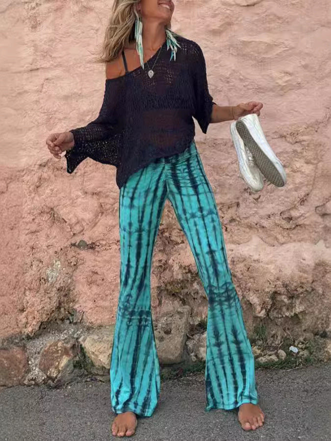 Trendy Tie-Dye Printed Casual Pants for Women