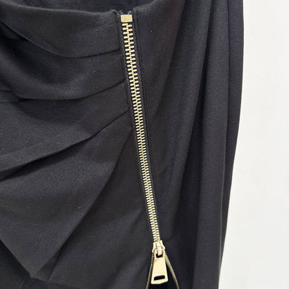 Elegant Sleeveless Zip Front Maxi Dress