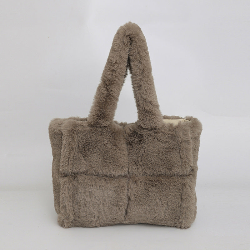Minimalist Fluffy Large Capacity Tote Bag