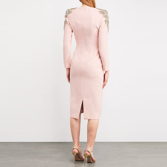 Fashionable Elegant Long Sleeve Sequin Dress