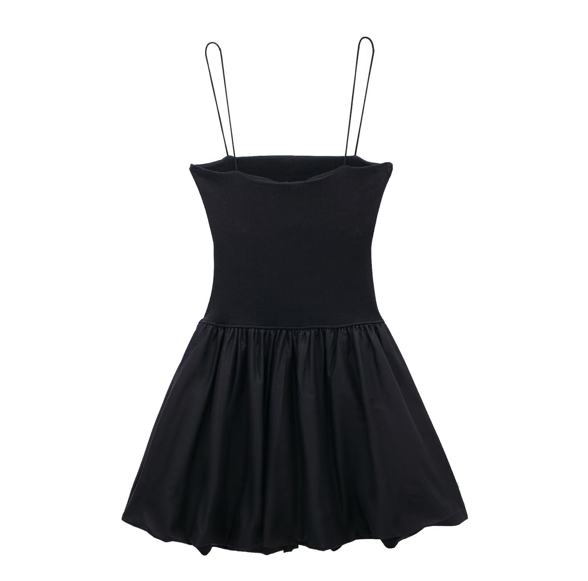 Solid Color Sleeveless Spaghetti Strap Dress