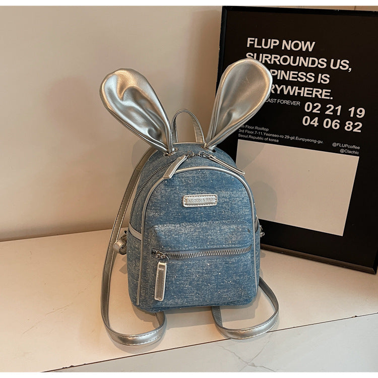 Stylish Denim Backpack for Women Casual College Bag
