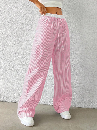 Trendy Striped Loose Wide-Leg Pants