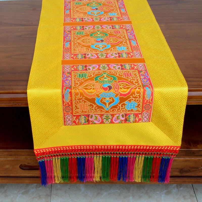 Tibetan-Style Folk Tablecloth Retro Long Table Tea Tablecloth Buddha Hall Decoration