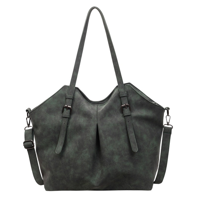 Fashionable Vintage Faux Leather Tote Bag for Casual Commuting