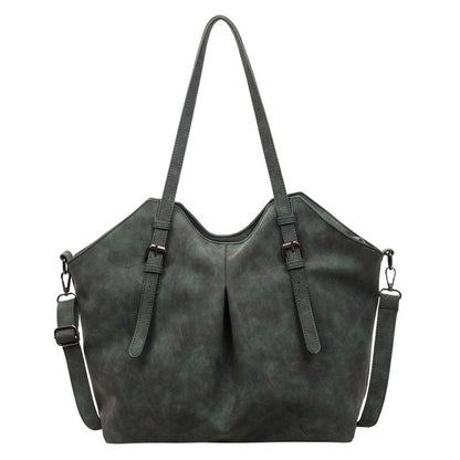 Fashionable Vintage Faux Leather Tote Bag for Casual Commuting
