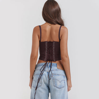 Lace String Sexy Sleeveless Spaghetti Top