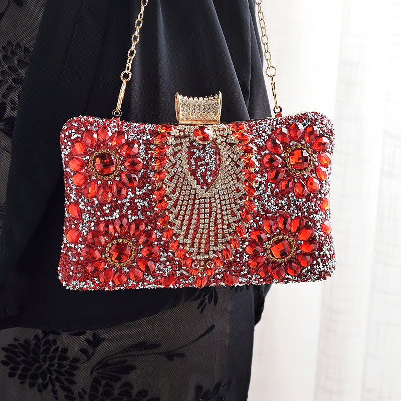 Rhinestone Clutch Evening Bag Stylish Vintage Party Handbag