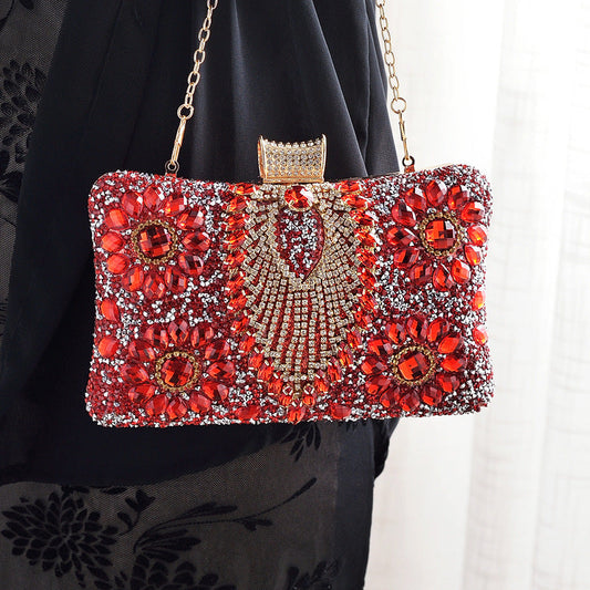 Rhinestone Clutch Evening Bag Stylish Vintage Party Handbag