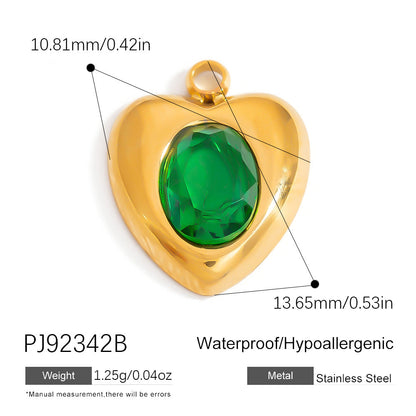 Stylish Ocean-Themed Stainless Steel DIY Pendant Heart Fish Charm