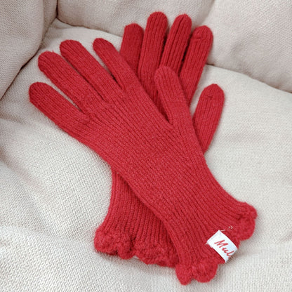 Soft Ribbed Solid Color Warm Knit Gloves