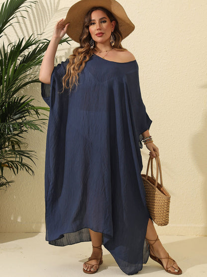Women鈥檚 Maxi Dress Solid Color Loose Fit Beach Vacation Dress
