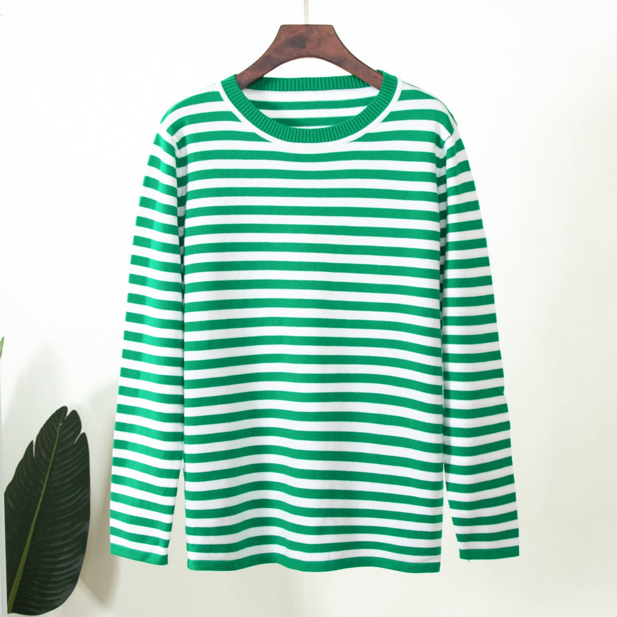Classic Striped Knit Sweater for Women