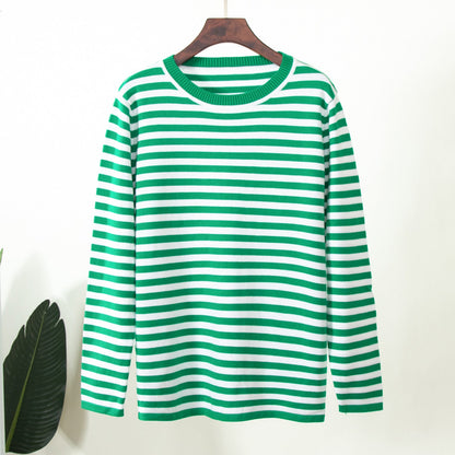 Classic Striped Knit Sweater for Women