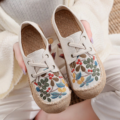 Spring Fresh Round Head Cloth Shoes Fashionable Shallow Mouth Women'S Shoes