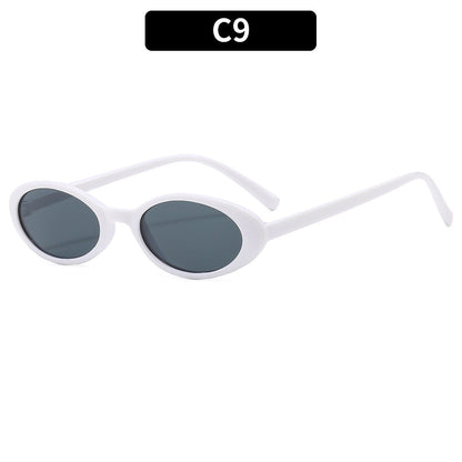 Retro Vintage Oval Sunglasses Stylish PC Frame Sunglasses