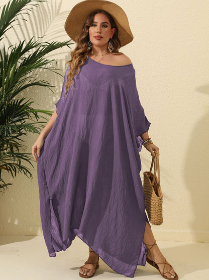 Women鈥檚 Maxi Dress Solid Color Loose Fit Beach Vacation Dress